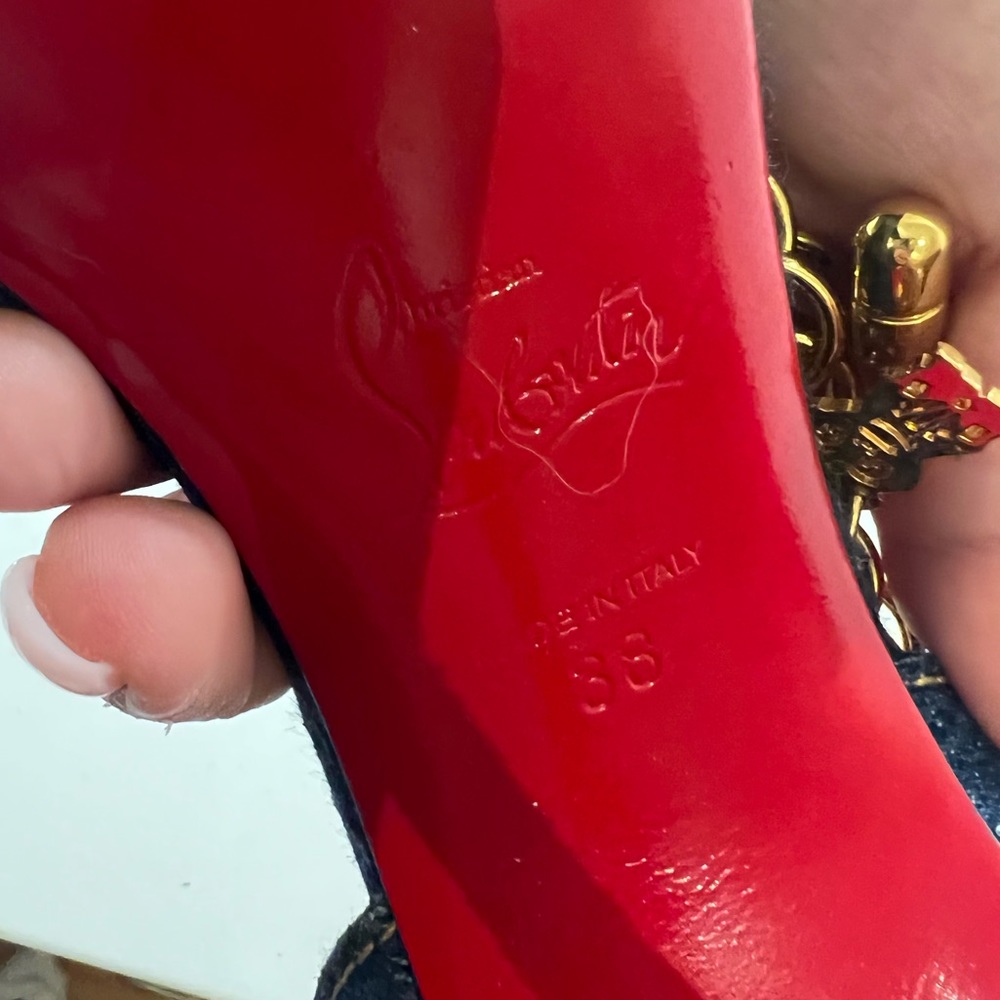 Christian Louboutin denim stilettos - Picture 5 of 6